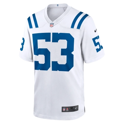 Men's Indianapolis Colts Shaquille Leonard White Player Game Jersey 02
