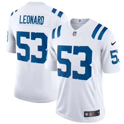 Men's Indianapolis Colts Shaquille Leonard White Vapor Limited Jersey 01