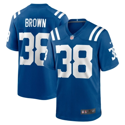 Men's Indianapolis Colts Tony Brown Royal Player Game Jersey 01