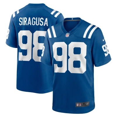 Men's Indianapolis Colts Tony Siragusa Royal Game Retired Player Jersey 01