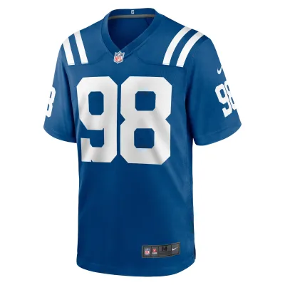 Men's Indianapolis Colts Tony Siragusa Royal Game Retired Player Jersey 02
