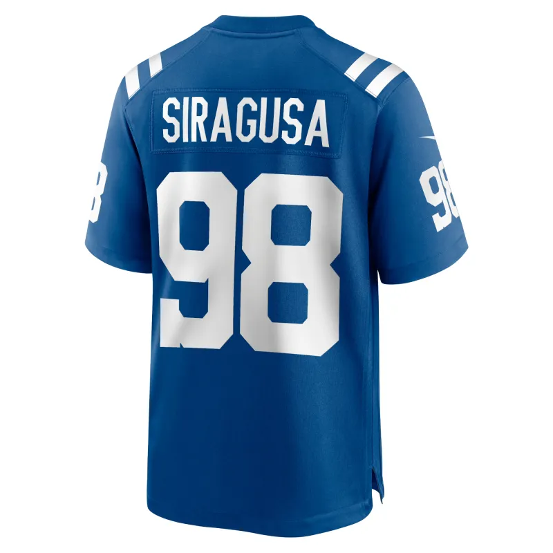 Men's Indianapolis Colts Tony Siragusa Royal Game Retired Player Jersey