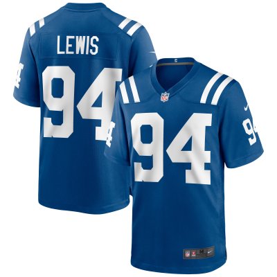 Men's Indianapolis Colts Tyquan Lewis Royal Game Jersey 01