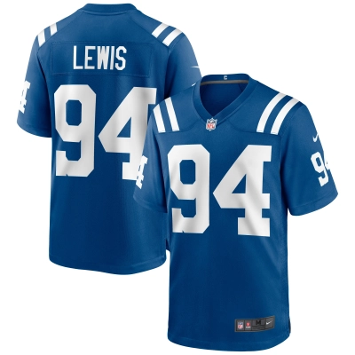 Men's Indianapolis Colts Tyquan Lewis Royal Game Jersey 01