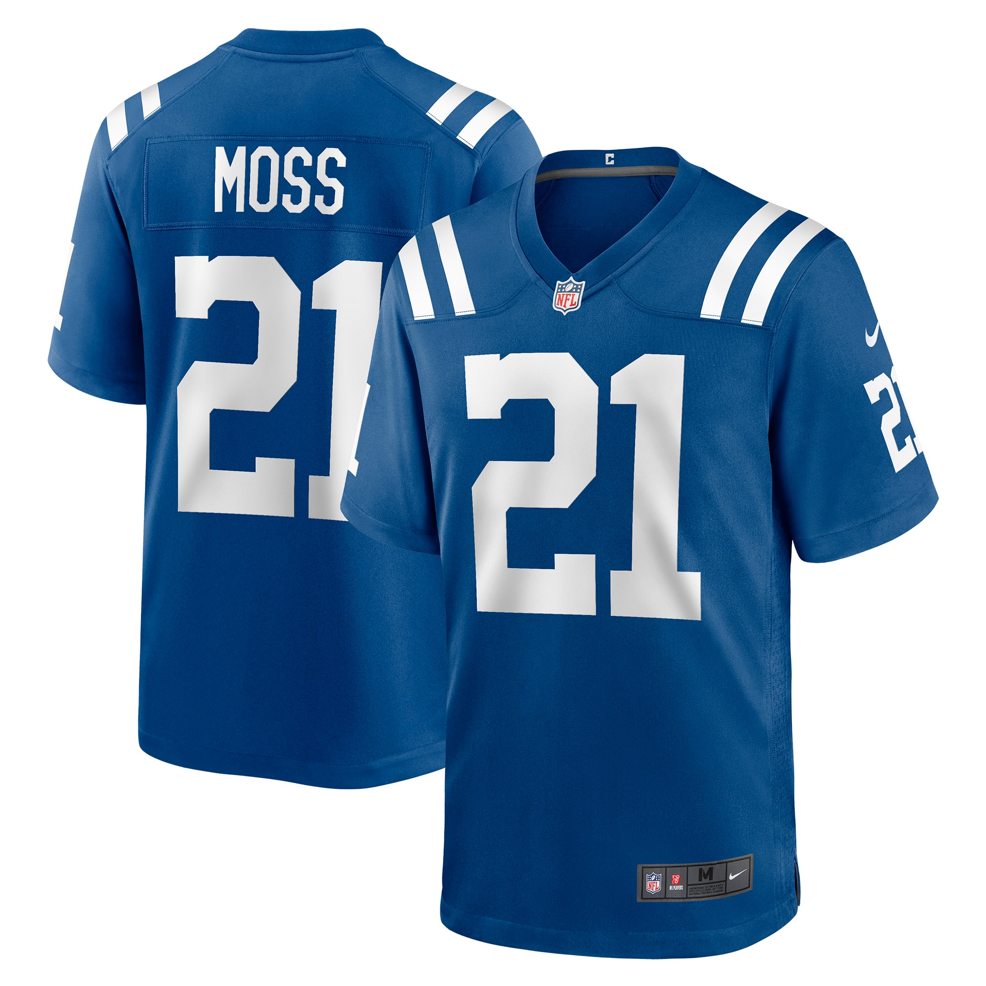 Men's Indianapolis Colts Zack Moss Royal Game Player Jersey