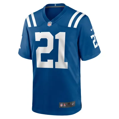 Men's Indianapolis Colts Zack Moss Royal Game Player Jersey 02