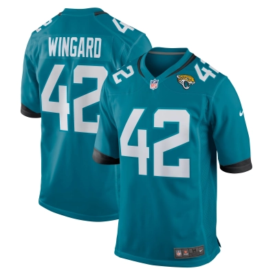 Men's Jacksonville Jaguars Andrew Wingard Teal Game Jersey 01
