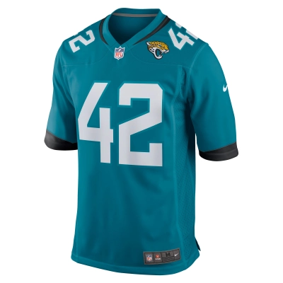 Men's Jacksonville Jaguars Andrew Wingard Teal Game Jersey 02