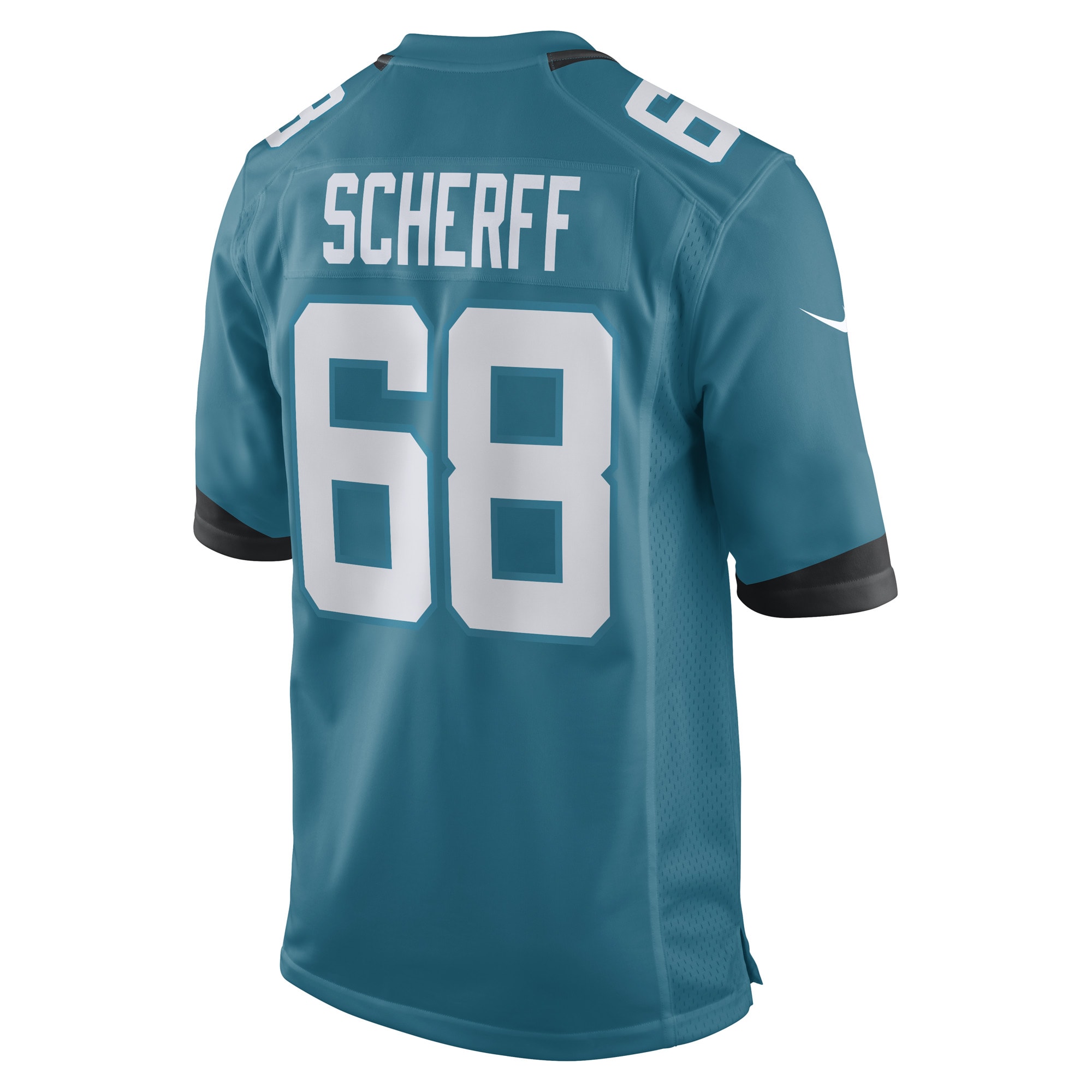 Men's Jacksonville Jaguars Brandon Scherff Teal Game Player Jersey