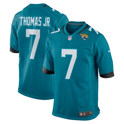 Men's Jacksonville Jaguars Brian Thomas Jr Teal 2024 NFL Draft First Round Pick Player Game Jersey 01