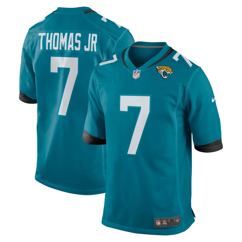 Men's Jacksonville Jaguars Brian Thomas Jr Teal 2024 NFL Draft First Round Pick Player Game Jersey