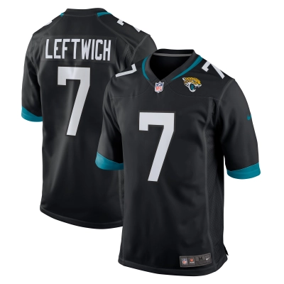 Men's Jacksonville Jaguars Byron Leftwich Black Alternate Retired Player Game Jersey 01