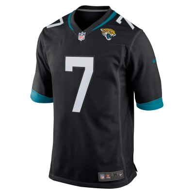 Men's Jacksonville Jaguars Byron Leftwich Black Alternate Retired Player Game Jersey 02