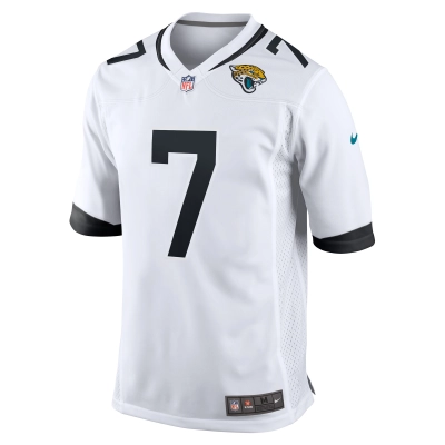 Men's Jacksonville Jaguars Byron Leftwich White Retired Player Game Jersey 02