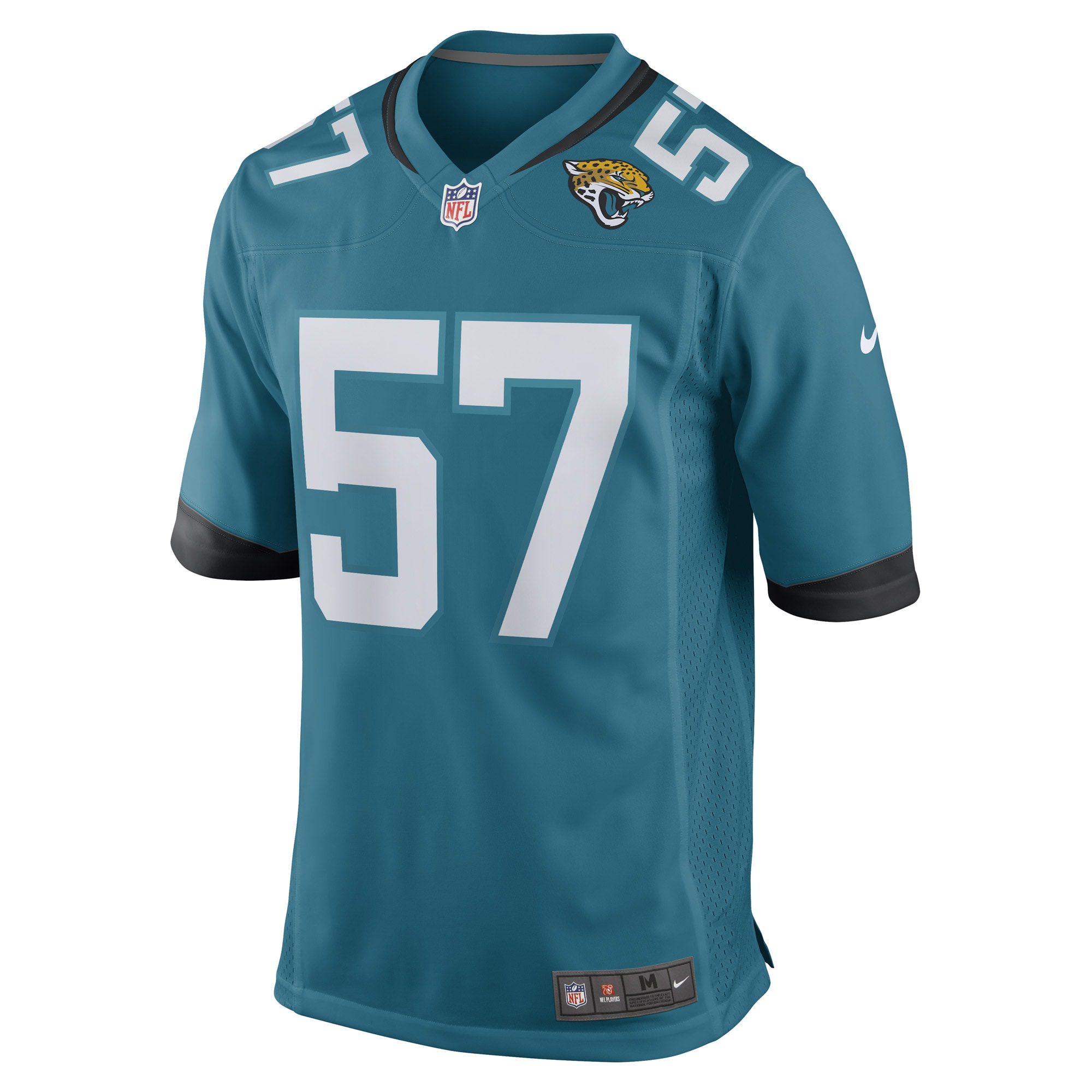 Men's Jacksonville Jaguars Caleb Johnson Teal Game Player Jersey