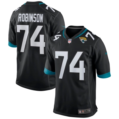 Men's Jacksonville Jaguars Cam Robinson Black Game Jersey 01