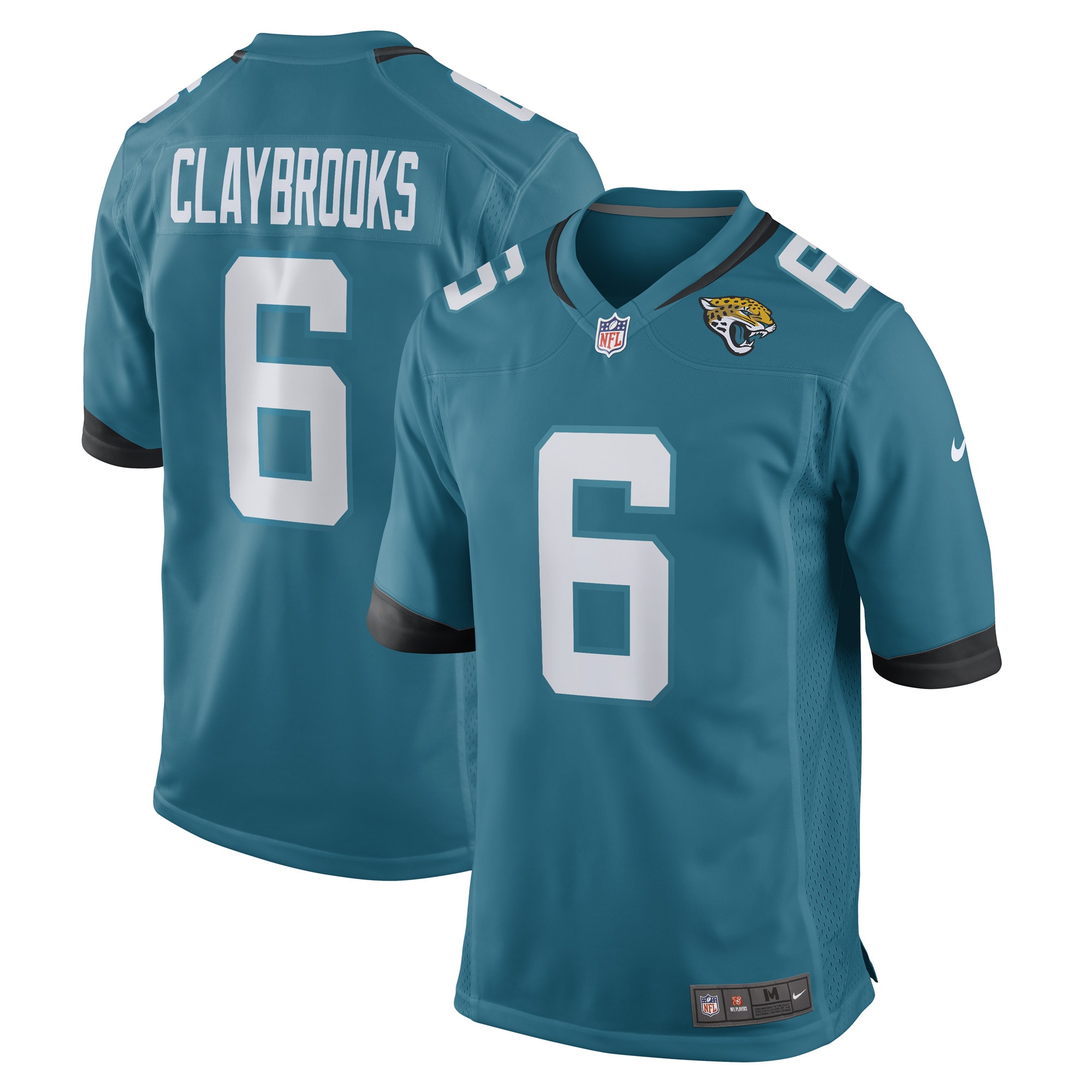 Men's Jacksonville Jaguars Chris Claybrooks Teal Game Player Jersey