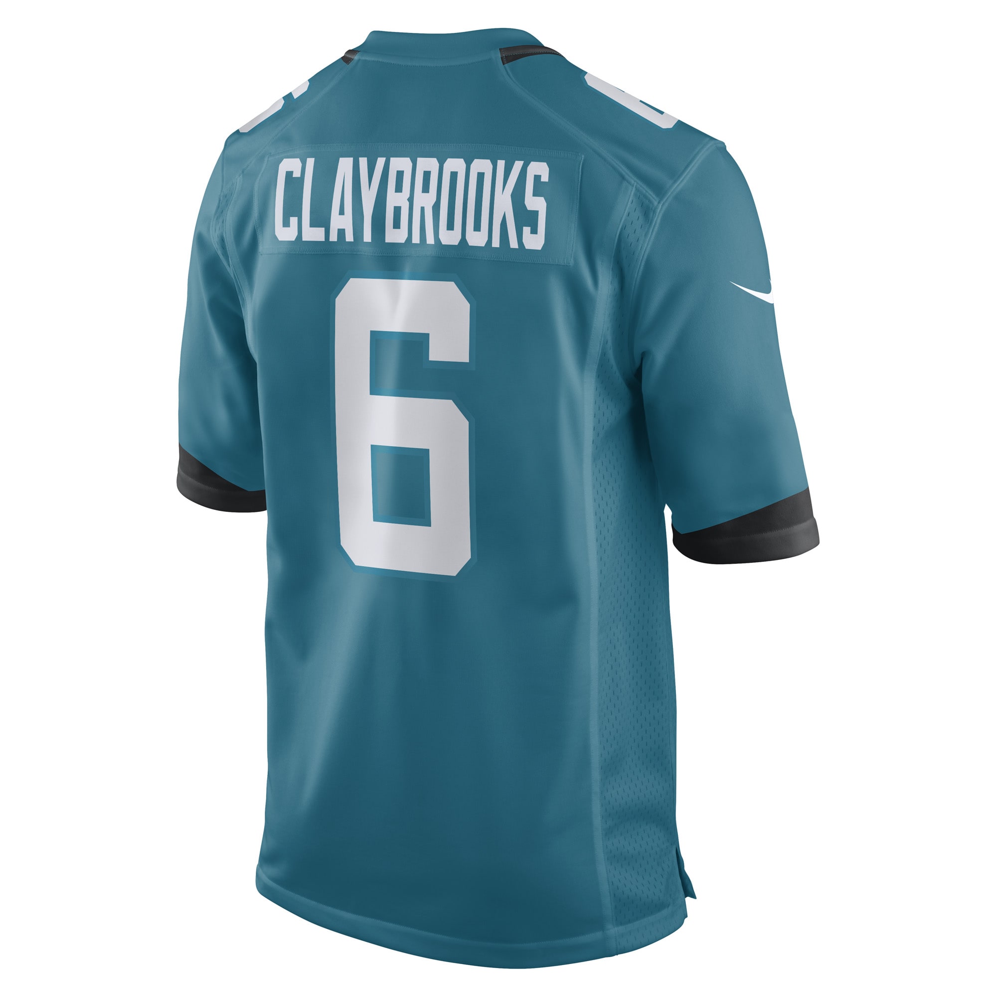 Men's Jacksonville Jaguars Chris Claybrooks Teal Game Player Jersey
