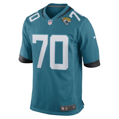 Men's Jacksonville Jaguars Cole Van Lanen Teal Game Player Jersey 02