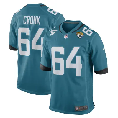 Men's Jacksonville Jaguars Coy Cronk Teal Game Player Jersey 01