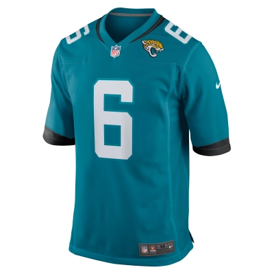 Men's Jacksonville Jaguars Darnell Savage Teal Team Game Jersey 02