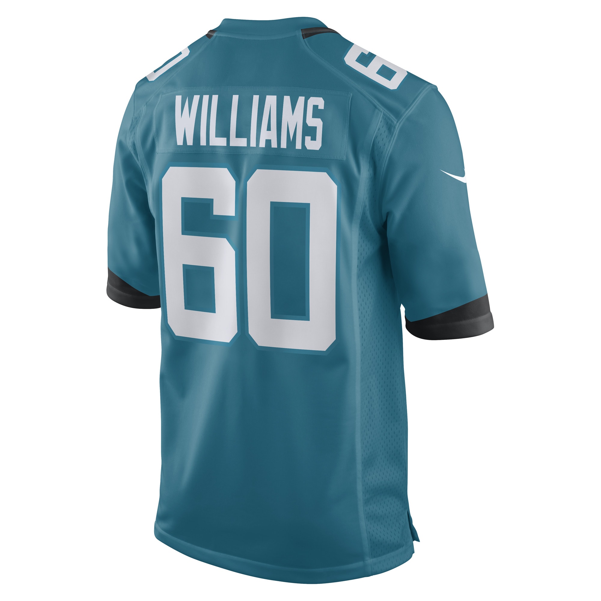 Men's Jacksonville Jaguars Darryl Williams Teal Game Player Jersey