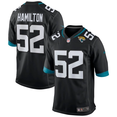 Men's Jacksonville Jaguars DaVon Hamilton Black Game Jersey 01