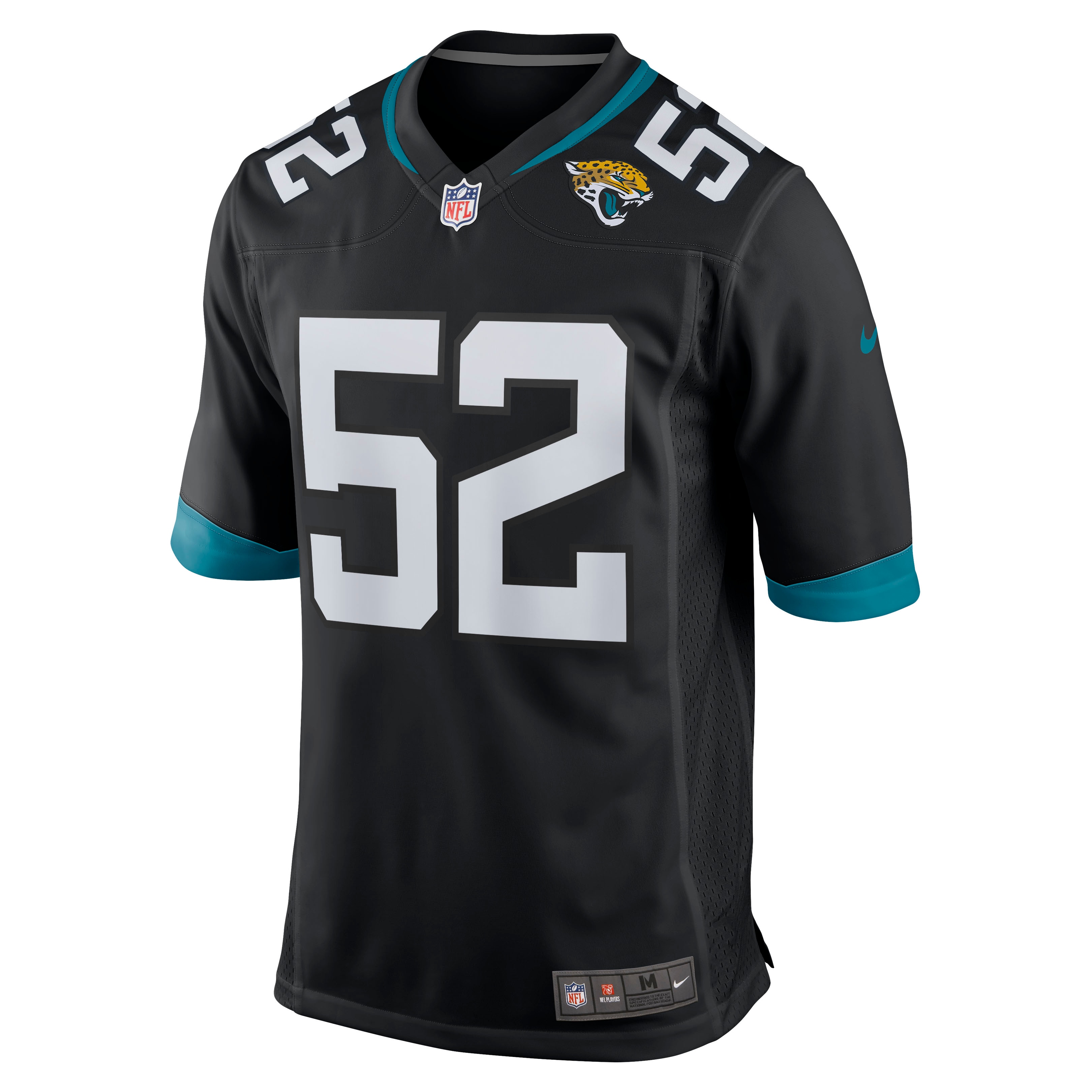 Men's Jacksonville Jaguars DaVon Hamilton Black Game Jersey