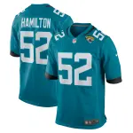 Men's Jacksonville Jaguars DaVon Hamilton Teal Game Jersey
