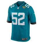 Men's Jacksonville Jaguars DaVon Hamilton Teal Game Jersey