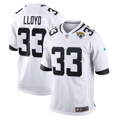 Men's Jacksonville Jaguars Devin Lloyd White Away Game Player Jersey 01