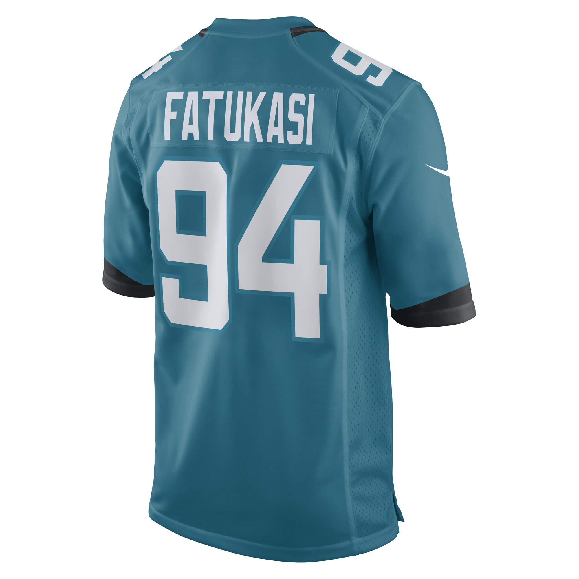 Men's Jacksonville Jaguars Folorunso Fatukasi Teal Game Player Jersey