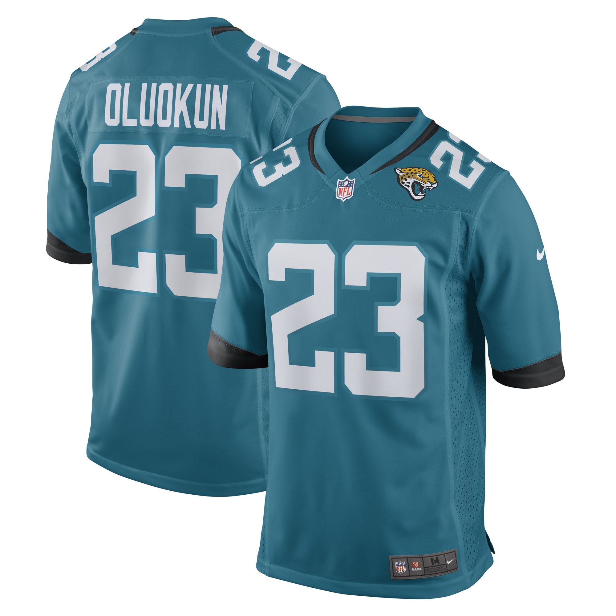 Men's Jacksonville Jaguars Foyesade Oluokun Teal Game Player Jersey
