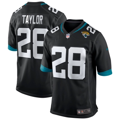 Men's Jacksonville Jaguars Fred Taylor Black Game Retired Player Jersey 01