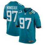 Men's Jacksonville Jaguars Henry Mondeaux  Teal Game Jersey