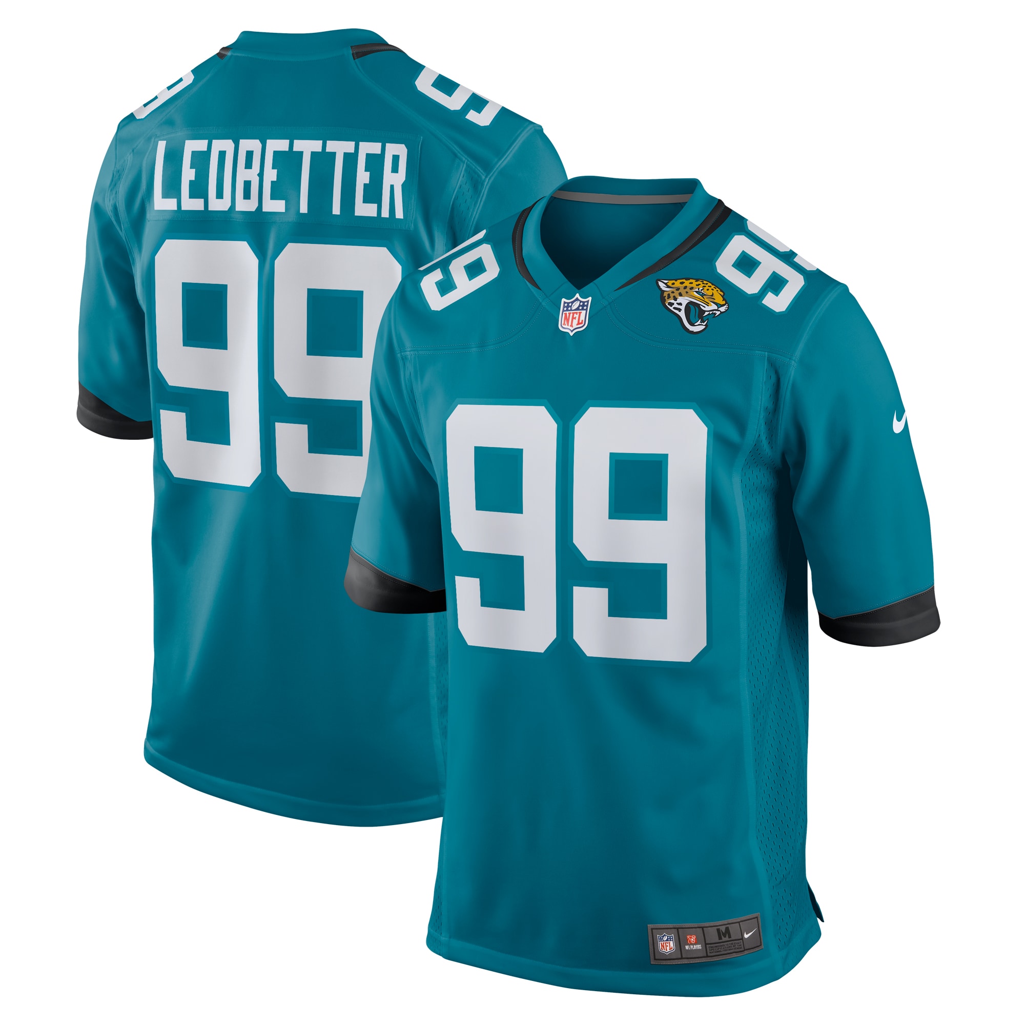 Men's Jacksonville Jaguars Jeremiah Ledbetter Teal Home Game Player Jersey