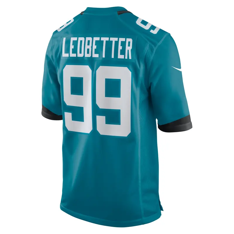 Men's Jacksonville Jaguars Jeremiah Ledbetter Teal Home Game Player Jersey