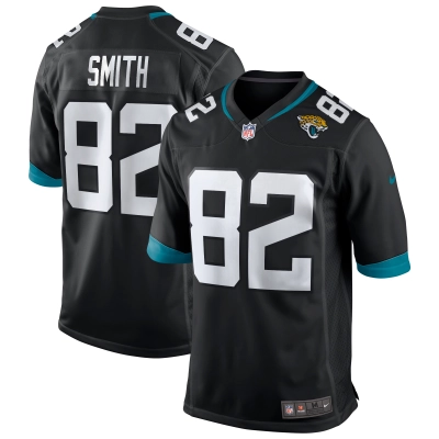 Men's Jacksonville Jaguars Jimmy Smith Black Game Retired Player Jersey 01