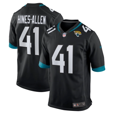 Men's Jacksonville Jaguars Josh Hines-Allen Black Alternate Player Game Jersey 01