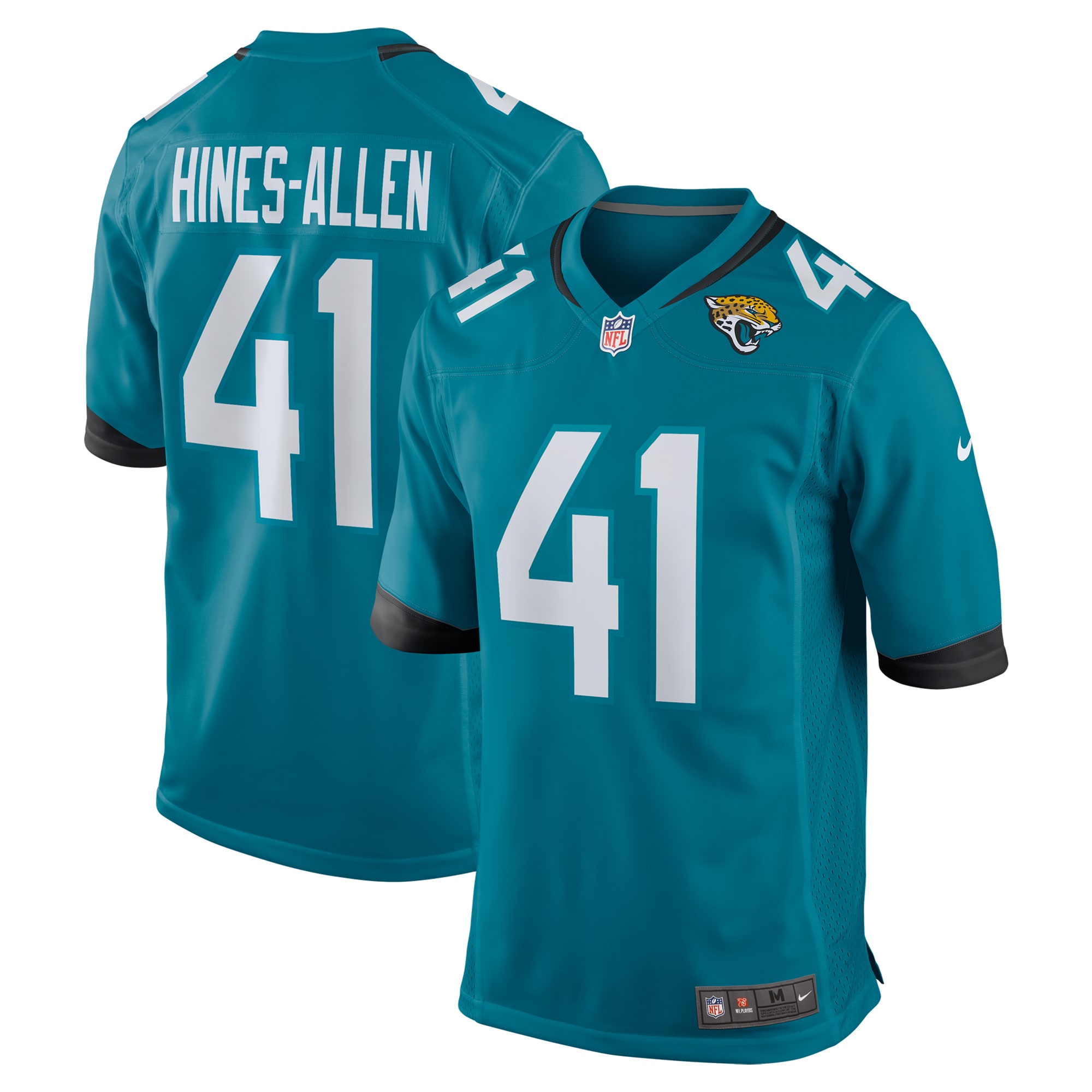 Men's Jacksonville Jaguars Josh Hines-Allen Teal Player Game Jersey