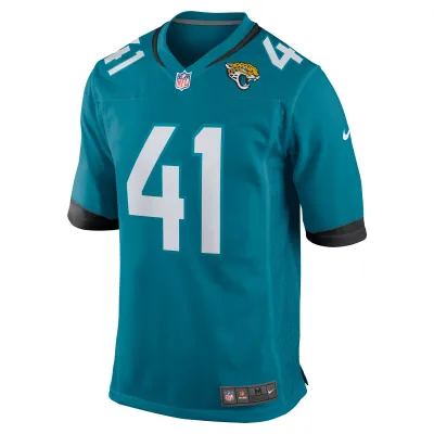 Men's Jacksonville Jaguars Josh Hines-Allen Teal Player Game Jersey 02