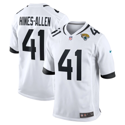 Men's Jacksonville Jaguars Josh Hines-Allen White Player Game Jersey 01