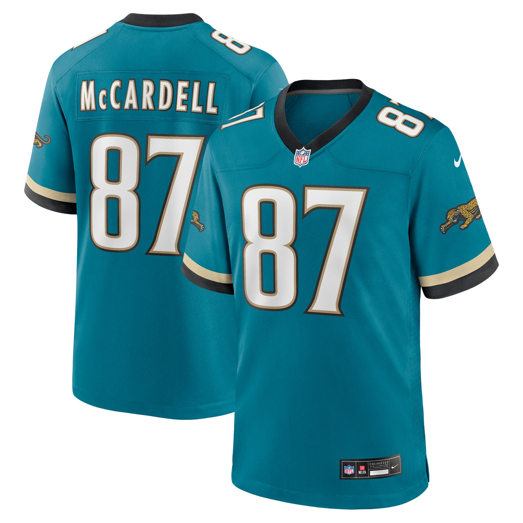 Men's Jacksonville Jaguars Keenan McCardell Teal Prowler Throwback Retired Player Game Jersey