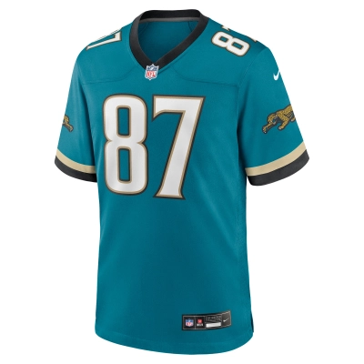 Men's Jacksonville Jaguars Keenan McCardell Teal Prowler Throwback Retired Player Game Jersey 02