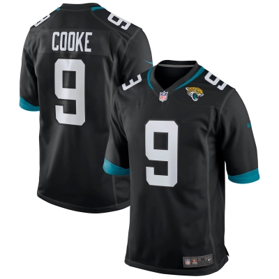 Men's Jacksonville Jaguars Logan Cooke Black Game Jersey 01