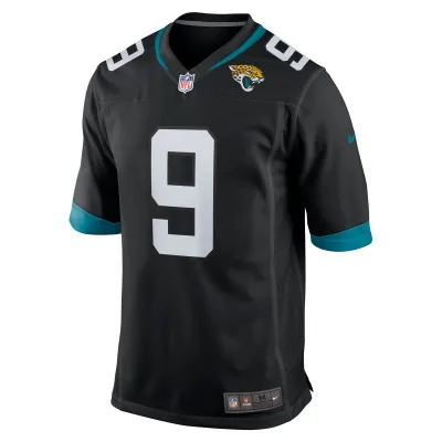 Men's Jacksonville Jaguars Logan Cooke Black Game Jersey 02