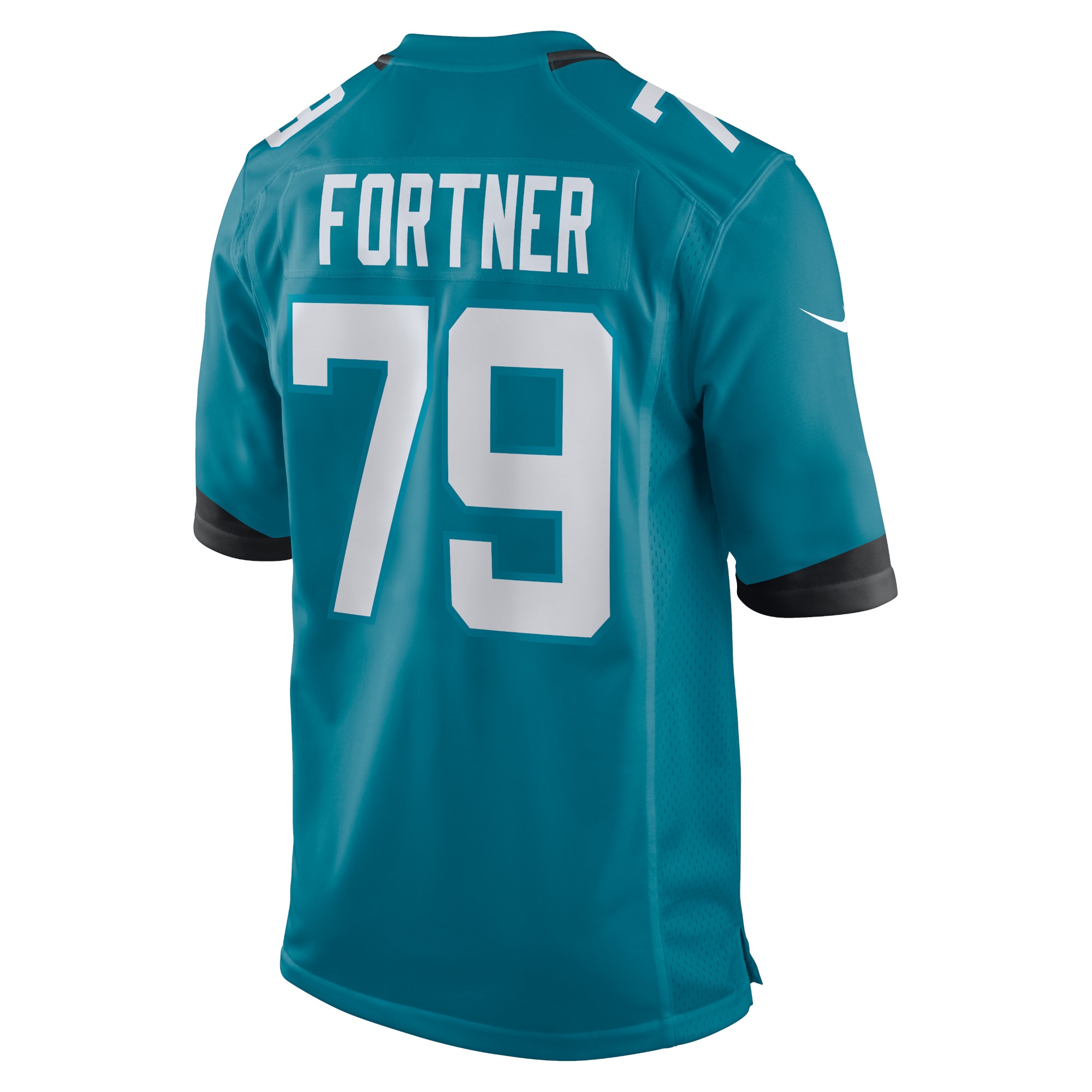 Men's Jacksonville Jaguars Luke Fortner Teal Game Jersey