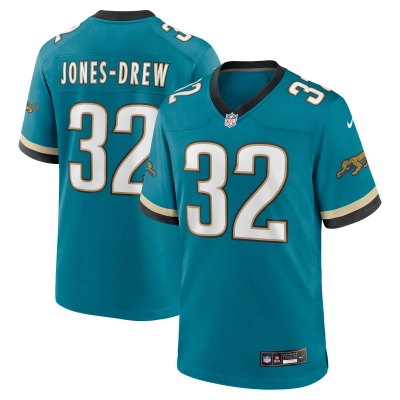 Men's Jacksonville Jaguars Maurice Jones-Drew Teal Prowler Throwback Retired Player Game Jersey 01