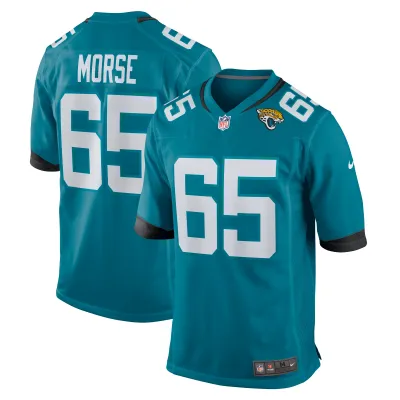 Men's Jacksonville Jaguars Mitch Morse  Teal Team Game Jersey 01