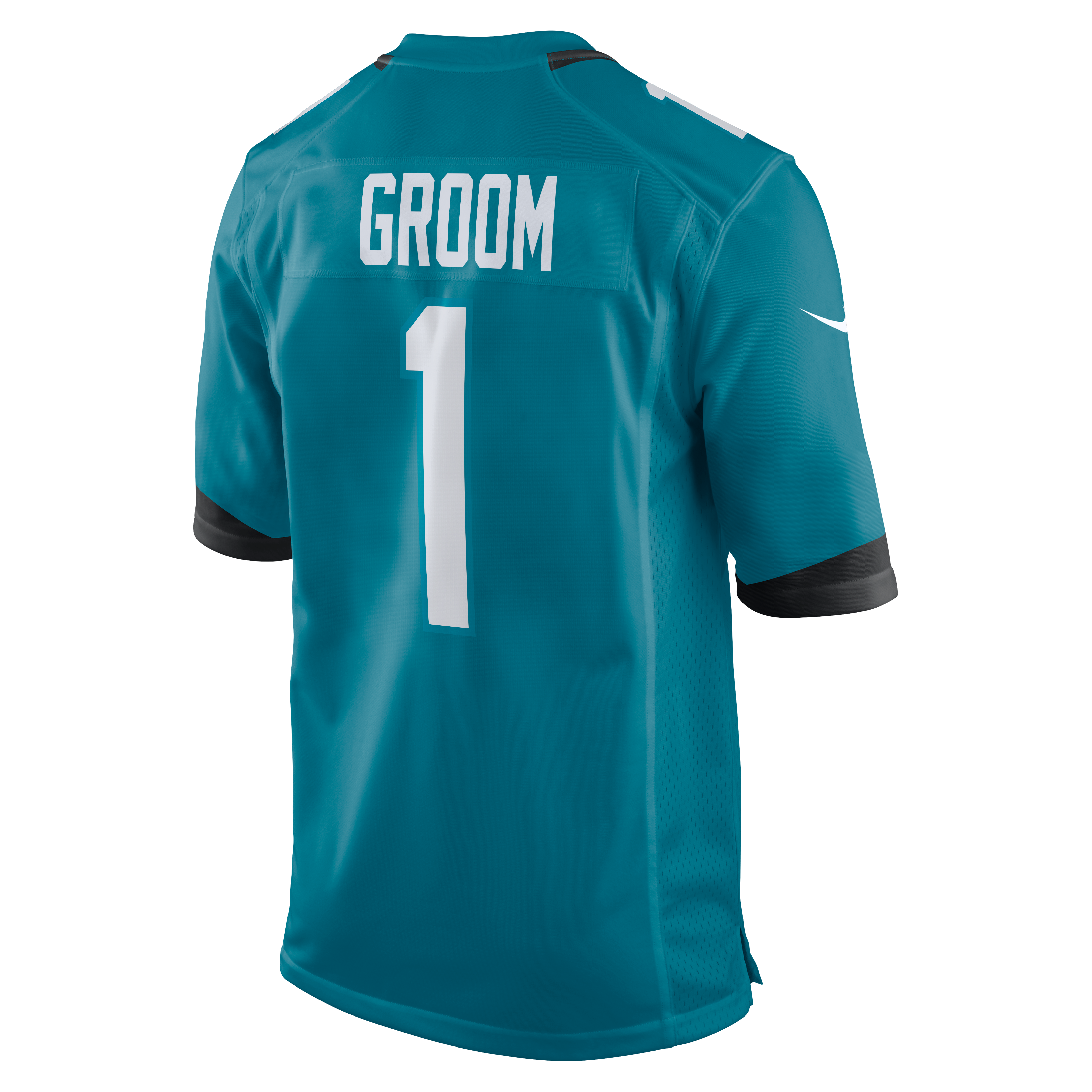 Men's Jacksonville Jaguars Number 1 Groom Teal Game Jersey
